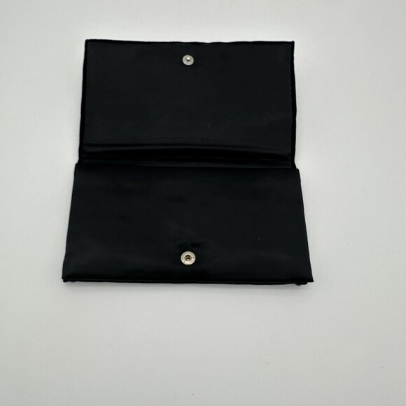 Vintage Black & Gold Embroidered Clutch Bag By Ivory Palace With Snap Closure - Picture 5 of 6